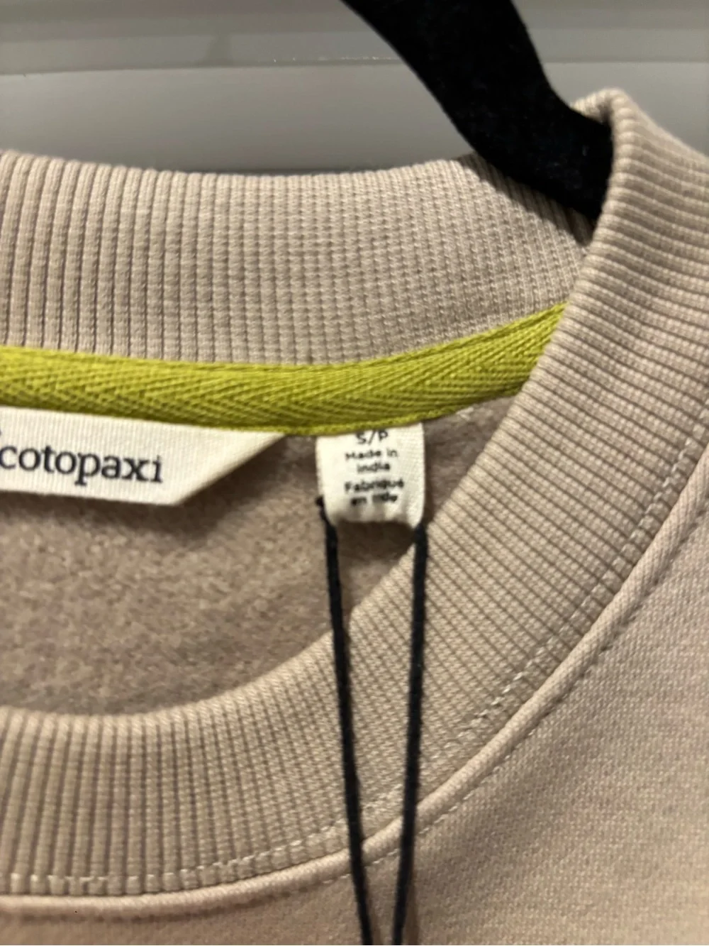 NWT Cotopaxi Icon Crew Sweatshirt-Pebble Men’s Small Cream and Light Blue